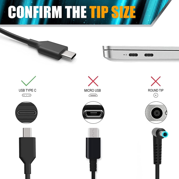 65W 20V 3.25A Notebook Square Portable Type-C Power Adapter, US Plug - Universal Power Adapter by buy2fix | Online Shopping UK | buy2fix