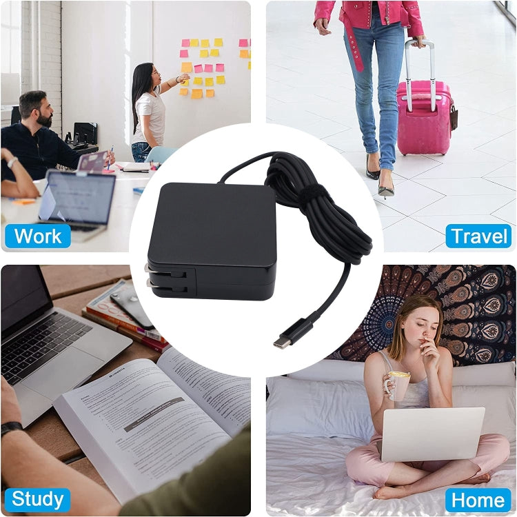 65W 20V 3.25A Notebook Square Portable Type-C Power Adapter, US Plug - Universal Power Adapter by buy2fix | Online Shopping UK | buy2fix