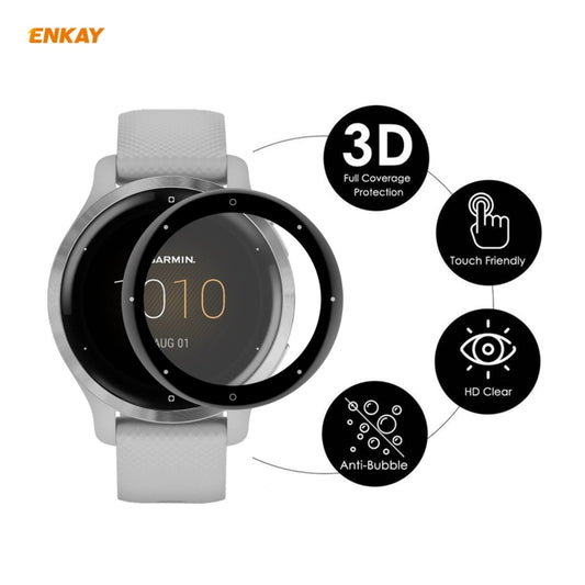 For Garmin Venu 2S / Vivoactive 4S 40mm 5 PCS ENKAY Hat-Prince 3D Full Screen Soft PC Edge + PMMA HD Screen Protector Film by ENKAY