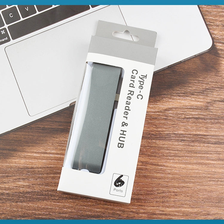 WS-15 6 in 1 Type-C to HDMI + USB 3.0 x 2 + SD + TF + PD HUB Converter - USB HUB by buy2fix | Online Shopping UK | buy2fix