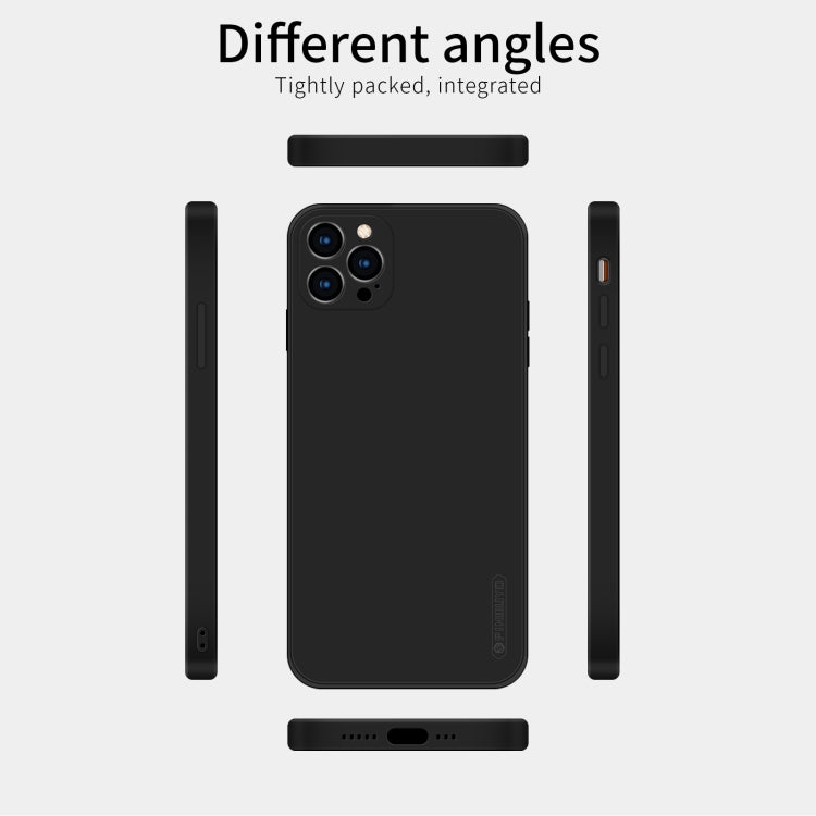 For iPhone 12 Pro PINWUYO Touching Series Liquid Silicone TPU Shockproof Case(Black) - iPhone 12 / 12 Pro Cases by PINWUYO | Online Shopping UK | buy2fix