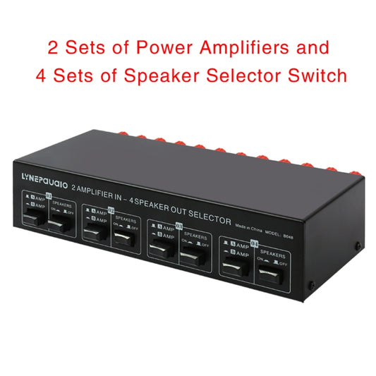 2-in 4-out Power Amplifier Speaker Switcher Splitter Comparator 300W Per Channel Without Loss Of Sound Quality by buy2fix