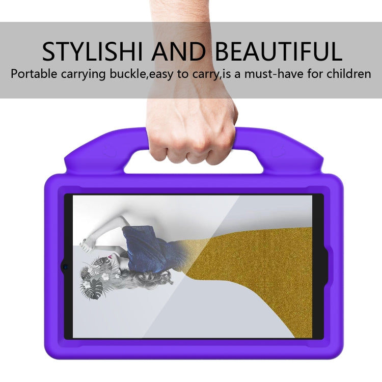 For Samsung Galaxy Tab A7 Lite T220 / T225 Thumb Bracket EVA Shockproof Tablet Case(Purple) - Tab A7 Lite T220 / T225 by buy2fix | Online Shopping UK | buy2fix