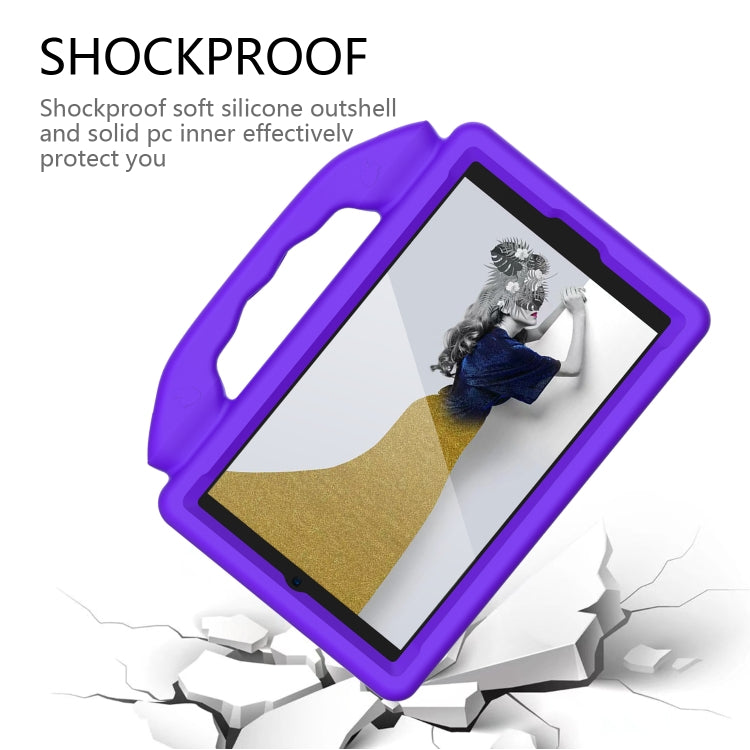 For Samsung Galaxy Tab A7 Lite T220 / T225 Thumb Bracket EVA Shockproof Tablet Case(Purple) - Tab A7 Lite T220 / T225 by buy2fix | Online Shopping UK | buy2fix