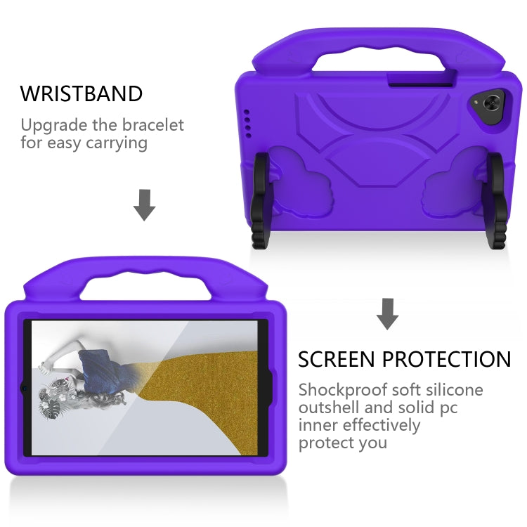 For Samsung Galaxy Tab A7 Lite T220 / T225 Thumb Bracket EVA Shockproof Tablet Case(Purple) - Tab A7 Lite T220 / T225 by buy2fix | Online Shopping UK | buy2fix
