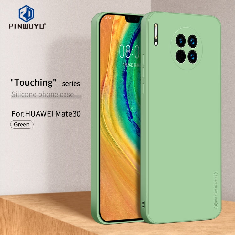 For Huawei Mate 30 PINWUYO Sense Series Liquid Silicone TPU Mobile Phone Case(Green) - Huawei Cases by PINWUYO | Online Shopping UK | buy2fix