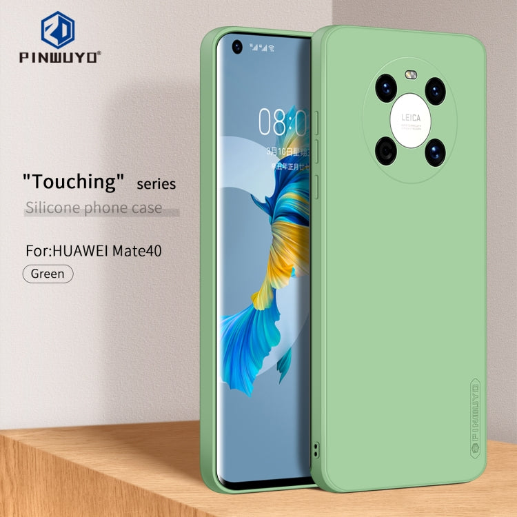 For Huawei Mate 40 PINWUYO Sense Series Liquid Silicone TPU Mobile Phone Case(Green) - Huawei Cases by PINWUYO | Online Shopping UK | buy2fix