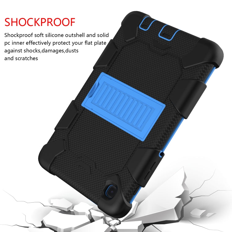 For Samsung Galaxy Tab A7 Lite T220 / T225 Two-Color Robot Shockproof Silicone + PC Protective Case with Holder(Black+Blue) - Tab A7 Lite T220 / T225 by buy2fix | Online Shopping UK | buy2fix
