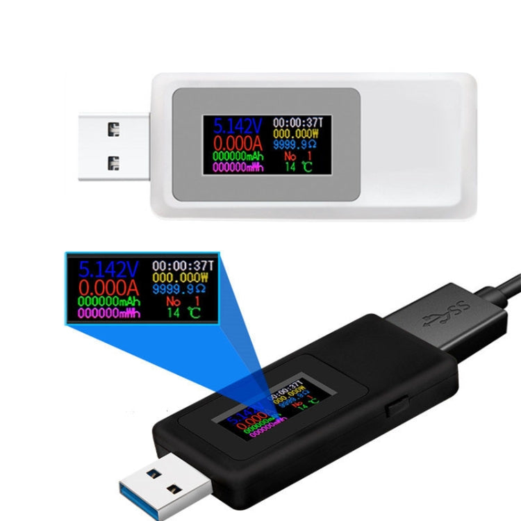 Keweisi KWS-MX19 USB Tester DC 4V-30V 0-5A Current Voltage Detector(White) - Current & Voltage Tester by buy2fix | Online Shopping UK | buy2fix