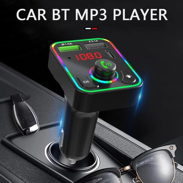 F3 Car FM Transmitter LED Backlight Receiver MP3 Player 3.1A USB Charger Dual USB Charger by buy2fix