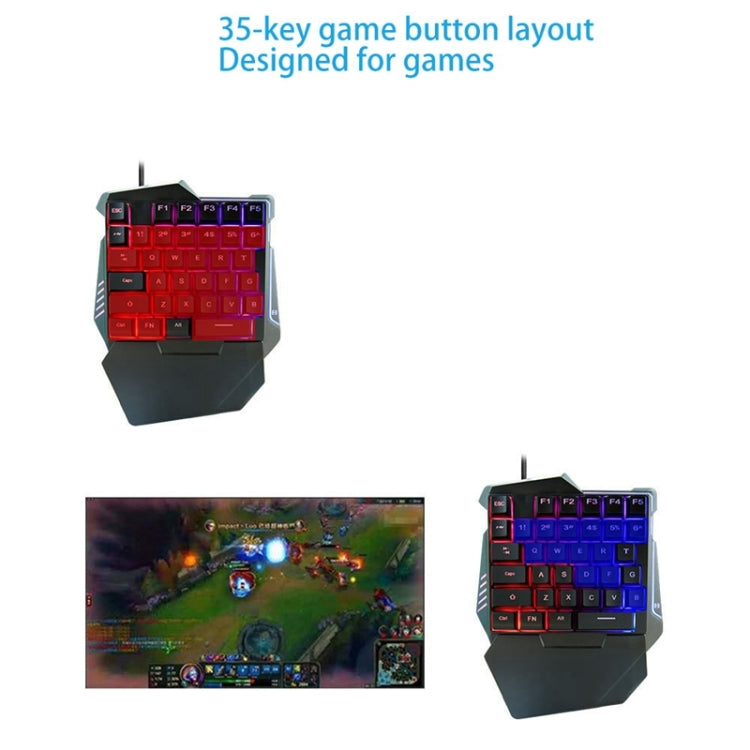 G7 37 Keys USB One-Handed Numeric Keyboard with Backlit, Cable Length: 1.8m by buy2fix