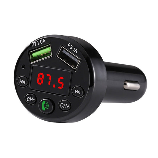 E6 Car MP3 Player FM Transmitters Dual USB Hands-free - Bluetooth Car Kits by buy2fix | Online Shopping UK | buy2fix
