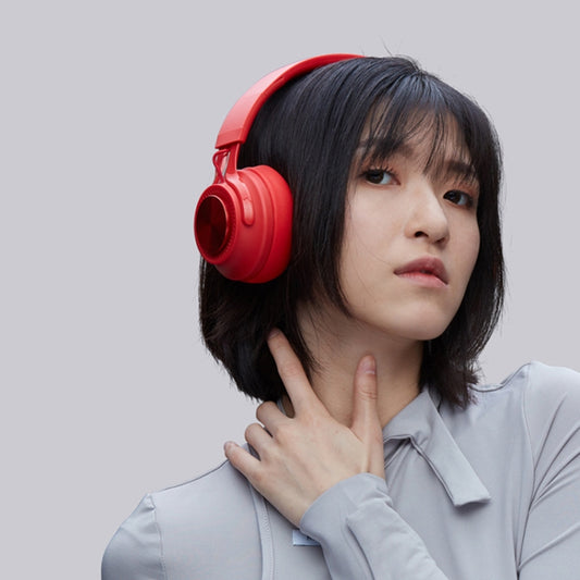 P1 Wireless Bluetooth 5.0 Stereo Soft Leather Earmuffs Foldable Headset Built-in Mic for PC / Cell Phones(Red) by buy2fix