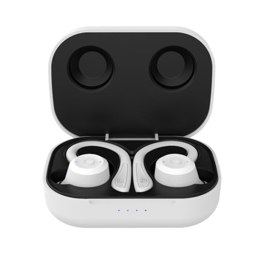 T20 TWS Bluetooth Hooks Wireless Sports Headphones with Charging Box IPX6 Waterproof Noise-cancelling Earphones(White) by buy2fix