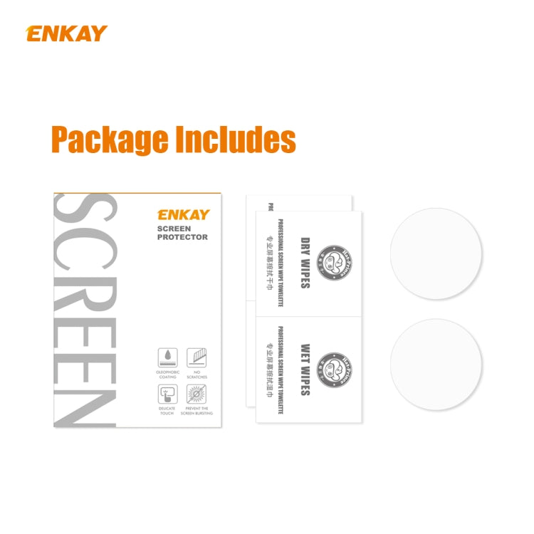 2 PCS For Huawei WATCH 3 Pro 48mm ENKAY Hat-Prince 0.2mm 9H 2.15D Curved Edge Tempered Glass Screen Protector Watch Film - Screen Protector by ENKAY | Online Shopping UK | buy2fix