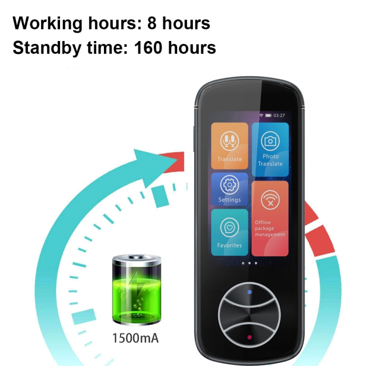 V10 3.0 inch Touch Screen Smart Translator 107 Languages with Offline Translation / Photo Translation(Gray) - by buy2fix | Online Shopping UK | buy2fix