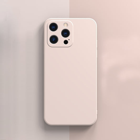 For iPhone 13 Pro Max Solid Color Cube Straight Edge Liquid Silicone Case (Pink) by buy2fix