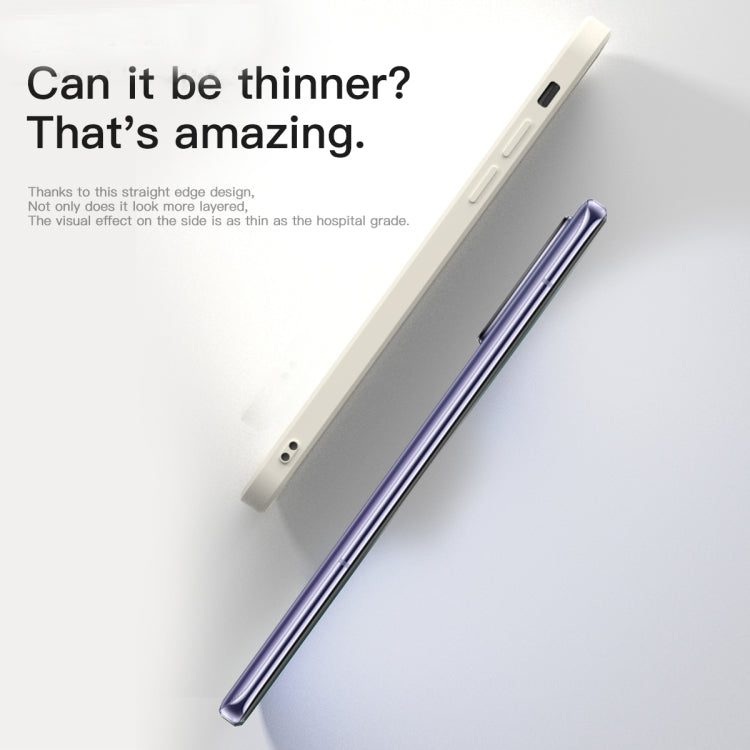 For iPhone 13 Pro Max Solid Color Cube Straight Edge Liquid Silicone Case (White) - iPhone 13 Pro Max Cases by buy2fix | Online Shopping UK | buy2fix