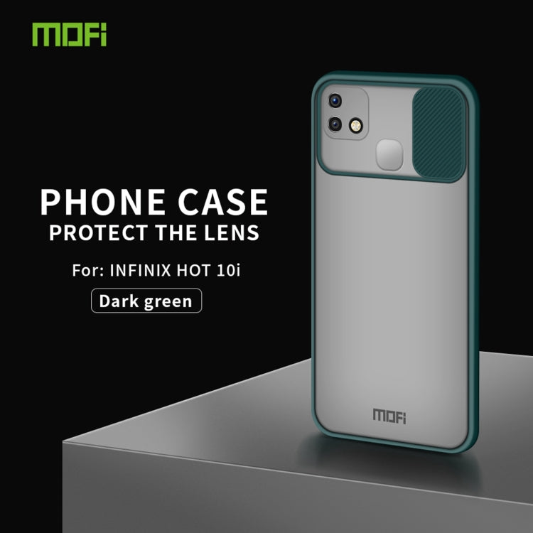 For Infinix HOT 10i MOFI Xing Dun Series Translucent Frosted PC + TPU Privacy Anti-glare Shockproof All-inclusive Protective Case(Green) - Infinix Cases by MOFI | Online Shopping UK | buy2fix