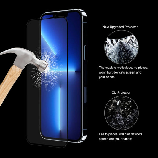 For iPhone 13 / 13 Pro 2pcs ENKAY Hat-Prince Full Glue 0.26mm 9H 2.5D Tempered Glass Screen Protector Full Coverage Film by ENKAY
