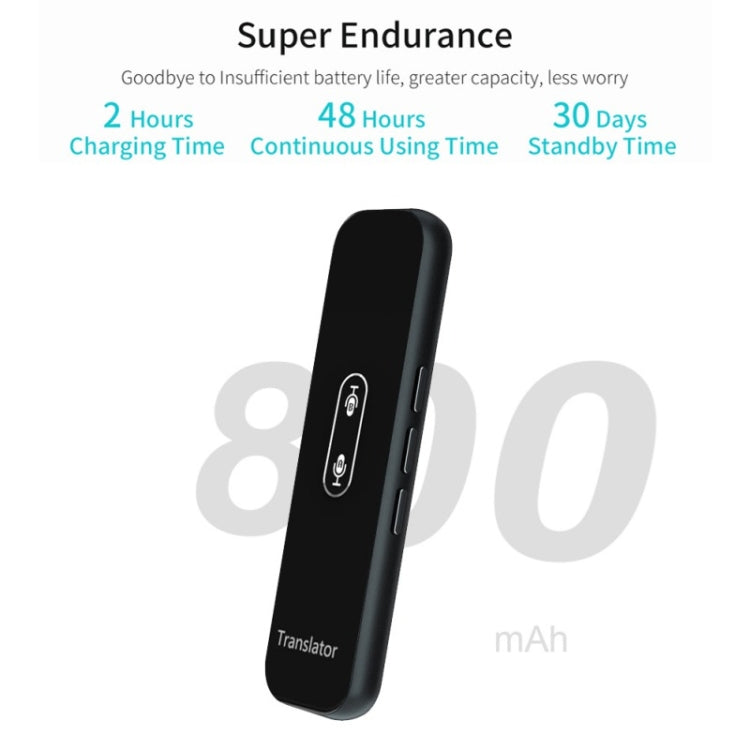 G6X Smart Real Time Voice Translator 40 Languages for Android IOS and Smartphone(Black) - by buy2fix | Online Shopping UK | buy2fix