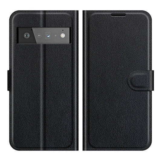 For Google Pixel 6 Pro Litchi Texture Horizontal Flip Protective Case with Holder & Card Slots & Wallet(Black) by buy2fix