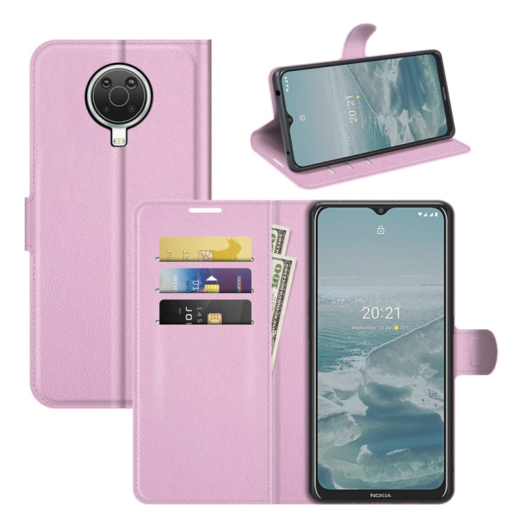 For Nokia G10/G20 Litchi Texture Horizontal Flip Protective Case with Holder & Card Slots & Wallet(Pink) - Nokia Cases by buy2fix | Online Shopping UK | buy2fix