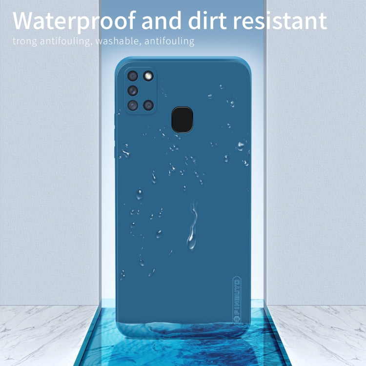 For Samsung Galaxy A21s PINWUYO Touching Series Liquid Silicone TPU Shockproof Case(Green) - Galaxy Phone Cases by PINWUYO | Online Shopping UK | buy2fix