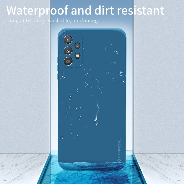 For Samsung Galaxy A52 4G/5G PINWUYO Touching Series Liquid Silicone TPU Shockproof Case(Blue) - Galaxy Phone Cases by PINWUYO | Online Shopping UK | buy2fix