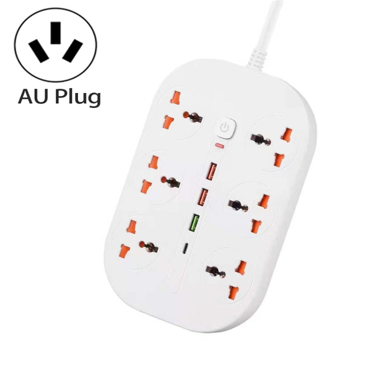 T21 PD3.0 + QC3.0 Multi-Hole Socket Plug 3000W High Power Socket, AU Plug(White) - Extension Socket by buy2fix | Online Shopping UK | buy2fix