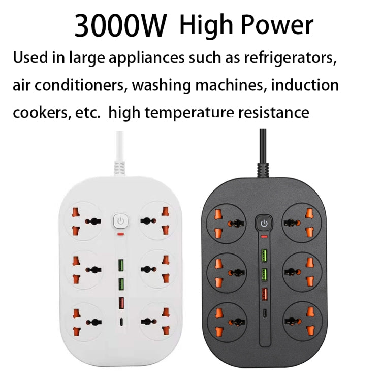 T21 PD3.0 + QC3.0 Multi-Hole Socket Plug 3000W High Power Socket, AU Plug(Black) - Extension Socket by buy2fix | Online Shopping UK | buy2fix