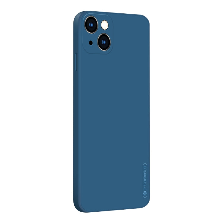 For iPhone 13 mini PINWUYO Touching Series Liquid Silicone TPU Shockproof Case (Blue) - iPhone 13 mini Cases by PINWUYO | Online Shopping UK | buy2fix