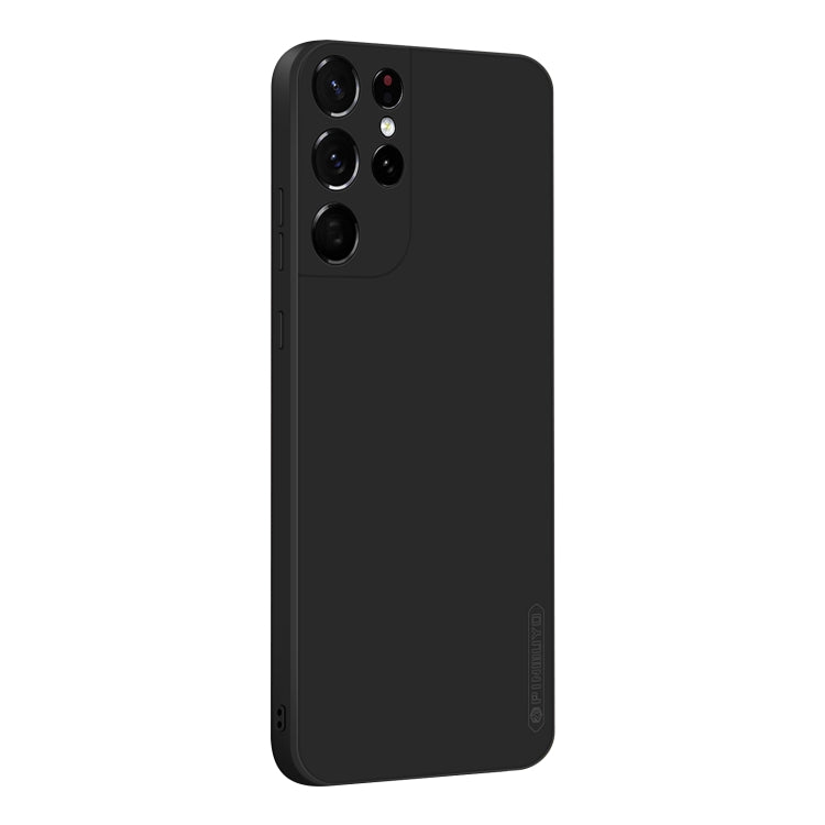 For Samsung Galaxy S21 Ultra 5G PINWUYO Touching Series Liquid Silicone TPU Shockproof Case(Black) - Galaxy S21 Ultra 5G Cases by PINWUYO | Online Shopping UK | buy2fix