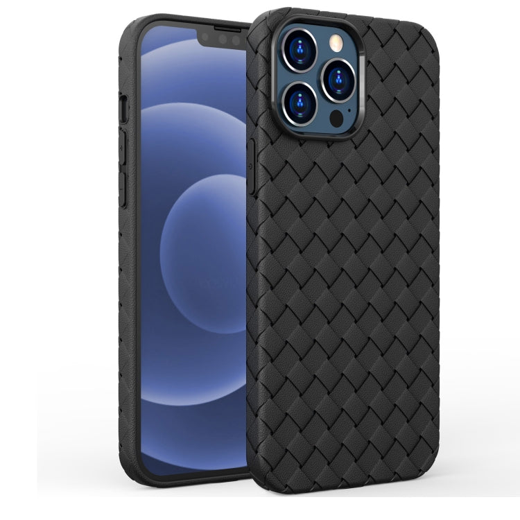 For iPhone 13 Pro Full Coverage Woven Shockproof TPU Case (Black) - iPhone 13 Pro Cases by buy2fix | Online Shopping UK | buy2fix