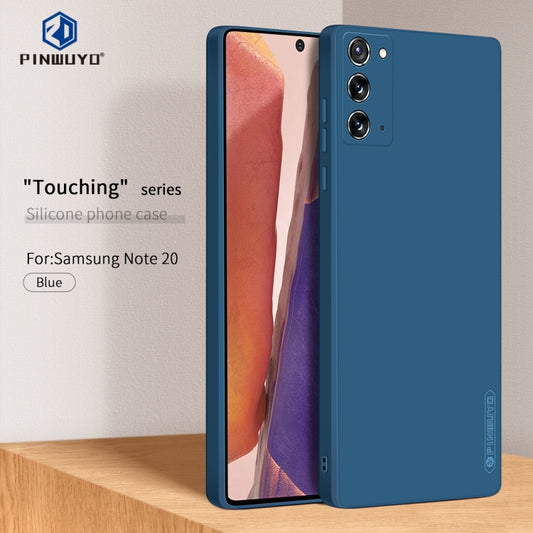 For Samsung Galaxy Note20 PINWUYO Touching Series Liquid Silicone TPU Shockproof Case(Blue) by PINWUYO