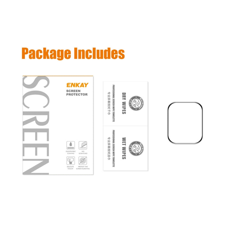 1 PCS ENKAY Hat-Prince 3D Full Coverage Soft PC Edge + PMMA HD Screen Protector Film For Apple Watch Series 7 45mm - Screen Protector by ENKAY | Online Shopping UK | buy2fix