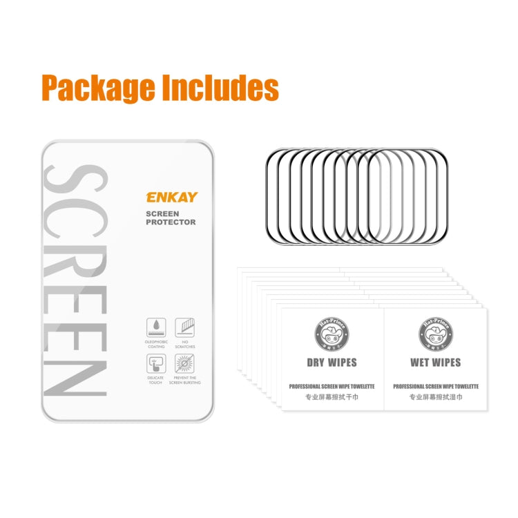 10pcs ENKAY Hat-Prince Case Friendly 3D Full Screen PET Curved Hot Bending HD Screen Protector Film For Apple Watch Series 9 / 8 / 7 41mm(Transparent) - Screen Protector by ENKAY | Online Shopping UK | buy2fix