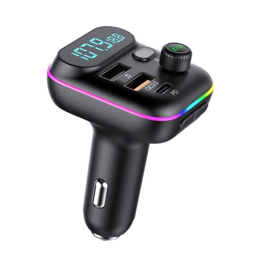 T70 Car MP3 Player FM Transmitter with Bluetooth USB Car Mobile Charger QC3.0 Quick Charge U Disk Music Player FM Modulator - Bluetooth Car Kits by buy2fix | Online Shopping UK | buy2fix