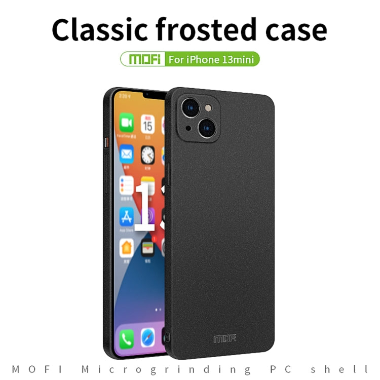 For iPhone 13 mini MOFI Fandun Series Frosted PC Ultra-thin All-inclusive Protective Case (Blue) - iPhone 13 mini Cases by MOFI | Online Shopping UK | buy2fix