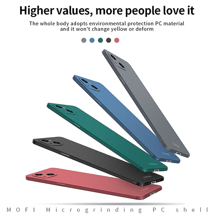 For iPhone 13 MOFI Fandun Series Frosted PC Ultra-thin All-inclusive Protective Case(Red) - iPhone 13 Cases by MOFI | Online Shopping UK | buy2fix