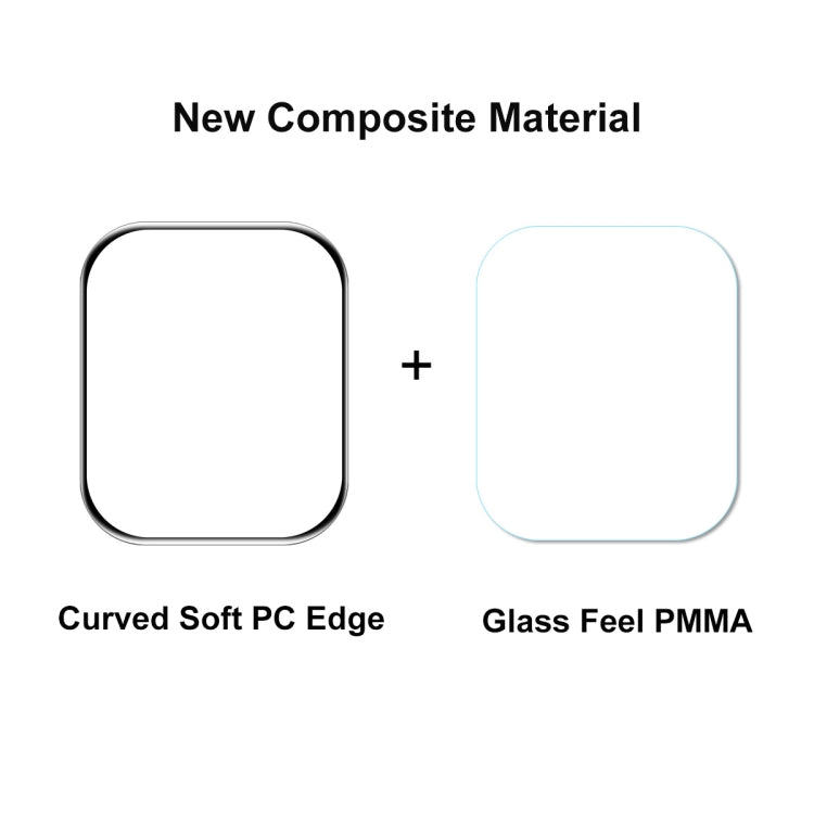 ENKAY Hat-Prince PC Frame + Full Coverage PMMA HD Screen Protector Film For Apple Watch Series 8 / 7 45mm(Black) - Watch Cases by ENKAY | Online Shopping UK | buy2fix