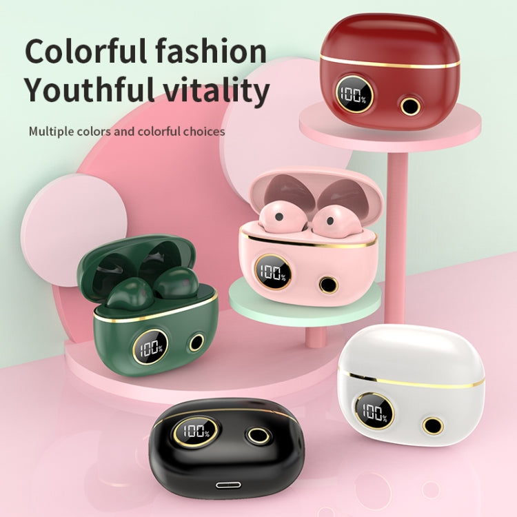 PRO100 TWS Bluetooth 5.2 Noise Canceling Waterproof Earphones 9D Stereo Sports Headphone with Charging Case(Pink) by buy2fix