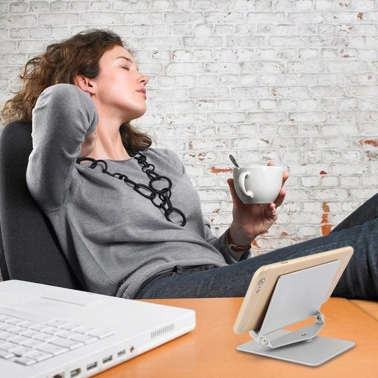 Universal Metal Tablet Mobile Phone Holder Stand 360 Degree Rotating Accessory Foldable Desktop by buy2fix