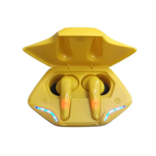 TWS-G11 Bluetooth 5.0 Low Latency TWS Stereo Gaming Earphone with Cool LED(Yellow) by buy2fix