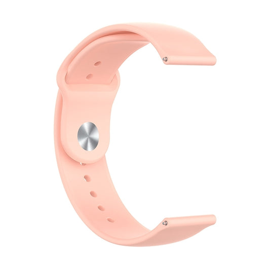 Monochrome Silicone Watch Band for Samsung Galaxy Watch Active 2 22mm(light pink) by buy2fix