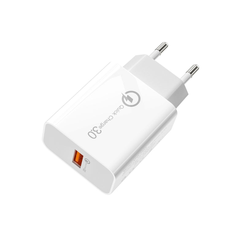 APD-2003 18W QC3.0 Single Port USB Charger with 1m USB to Type-C Data Cable(EU Plug) - USB Charger by buy2fix | Online Shopping UK | buy2fix