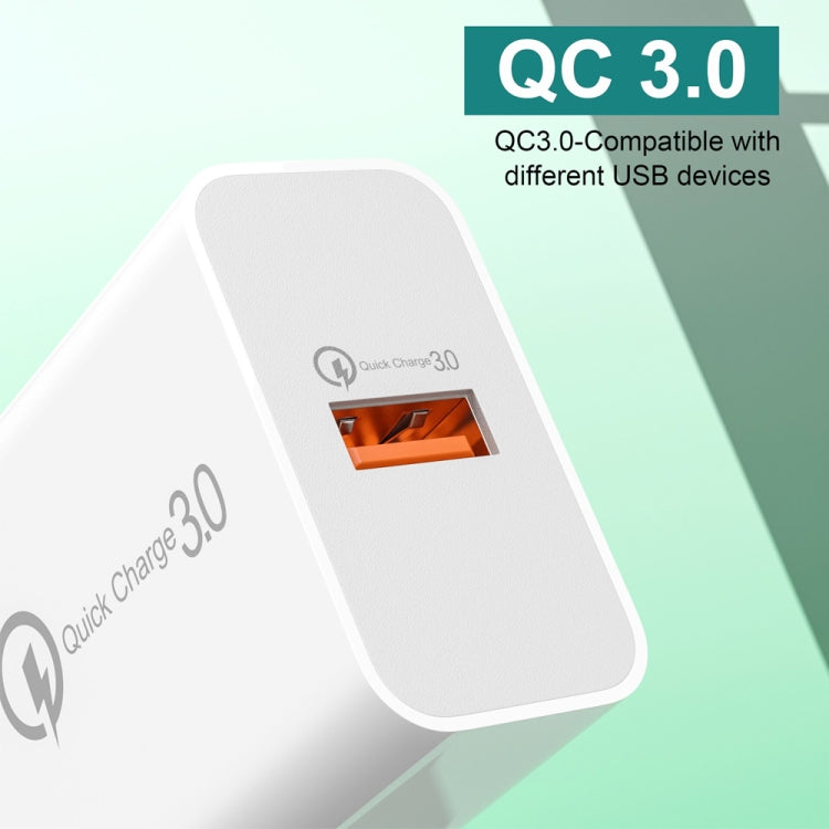APD-2003 18W QC3.0 Single Port USB Charger with 1m USB to Type-C Data Cable(EU Plug) - USB Charger by buy2fix | Online Shopping UK | buy2fix