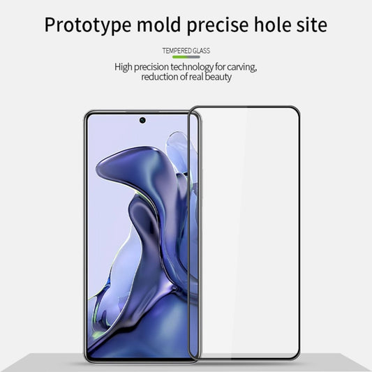 For Xiaomi Mi 11T / 11T Pro MOFI 9H 3D Explosion-proof Curved Screen Tempered Glass Film(Black) by MOFI