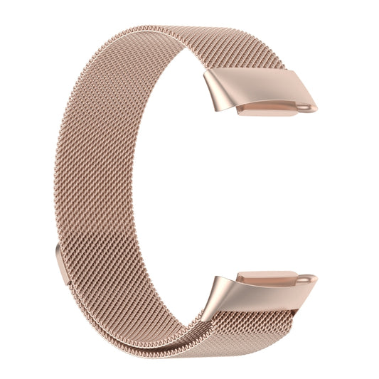 Milano Magnetic Metal Watch Band for Fitbit Charge 5(Champagne Gold) - Watch Bands by buy2fix | Online Shopping UK | buy2fix