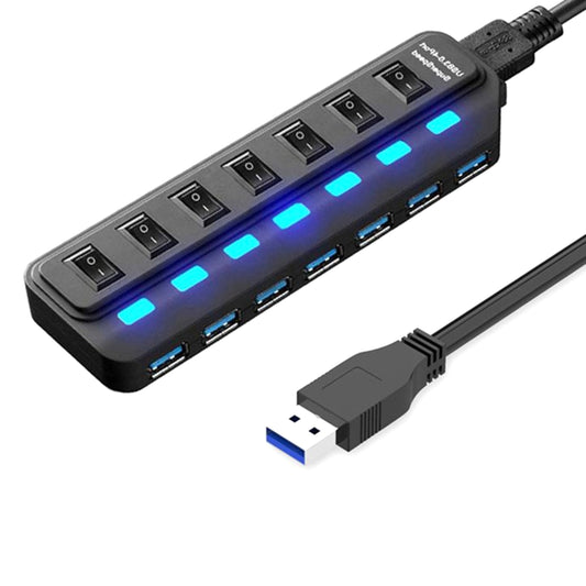 7 Ports USB 3.0 HUB Independent Switching Splitter by buy2fix